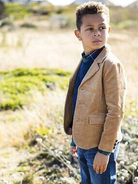 Hope & Henry Boys Corduroy Blazer Jacket Sz 12 Brown Organic Cotton Dress NWT